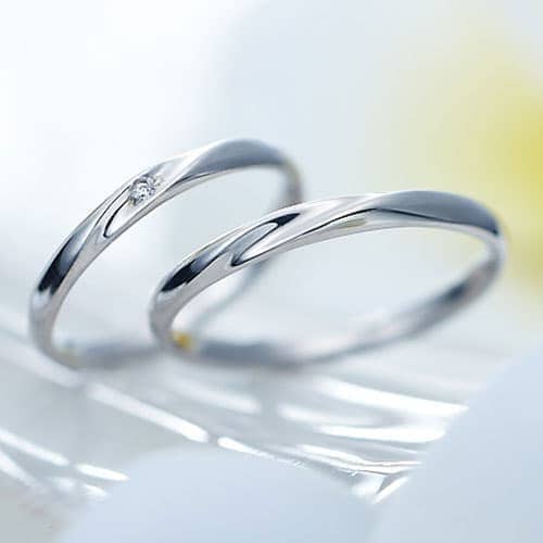 結婚指輪 Ange(アンジェ) K10ホワイトゴールド ストレートライン 11-22-4243-K10WG